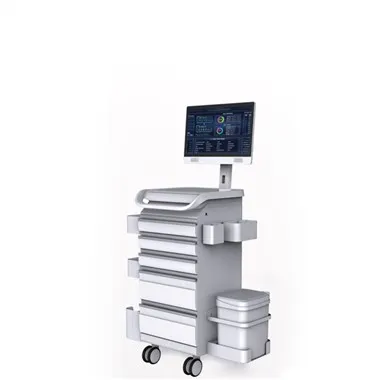 Carrello per computer portatile per workstation ospedaliera